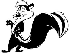 White Cancelled Skunk Decal Window New Die Cut Vinyl Decal