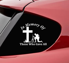 Slap-Art in Memory of Those who gave  Die Cut Vinyl Decal
