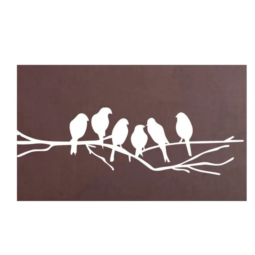 Wall Sticker Black White Birds On The Tree Branch Wall Die Cut Vinyl Decal