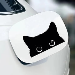 Decorative Cute Cartoon Black Cat Peeking Decorative Decals, Die Cut Vinyl Decal