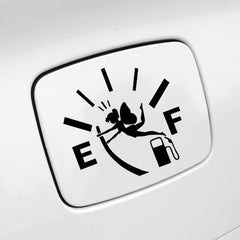 with Gas Gauge Fairy Design Funny Running on Empty Car  Die Cut Vinyl Decal