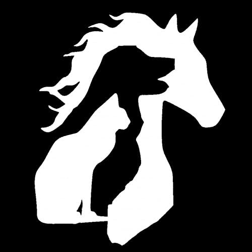 Animal Lover - Horse Dog Cat Outline Die Cut Vinyl Decal