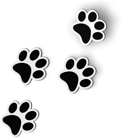 Cat Footprints Set of 4 - Magnet - Car Fridge Locker - 2 each Die Cut Vinyl Decal