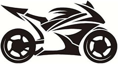 Motorcycle Sport Bike Tribal Vinyl Decal Bumper For Windows, Cars, Trucks, Laptops, Etc.