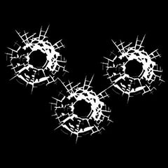 LHGY  Bullet Holes Glass  Die Cut Vinyl Decal