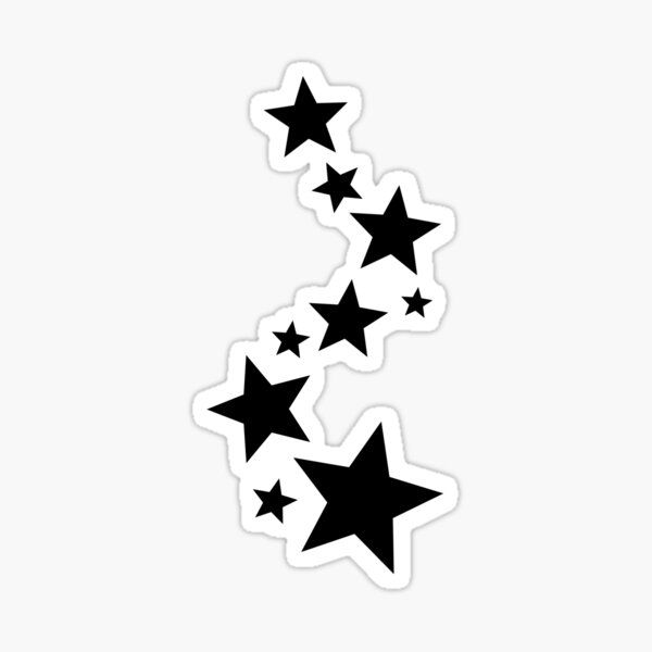 five black stars Die Cut Vinyl Decal