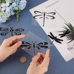8 Sheets Dragonfly Car Sticker Self Adhesive Car Sticker Waterproof Vinyl Window Decal   Die Cut Vinyl Decal/ Bumper For Windows, Cars, Trucks, Laptops, Etc.