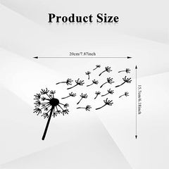 Dandelion Flying Flowers Sticker Decal, Die Cut Vinyl Decal