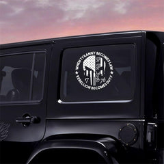 We The People Sticker Decals 1776 Distressed American USA Flag Skull Decal,  Die Cut Vinyl Decal