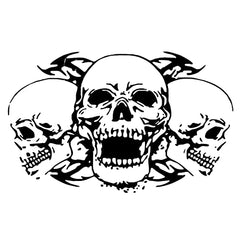 Three Skulls Die Cut Vinyl Decal