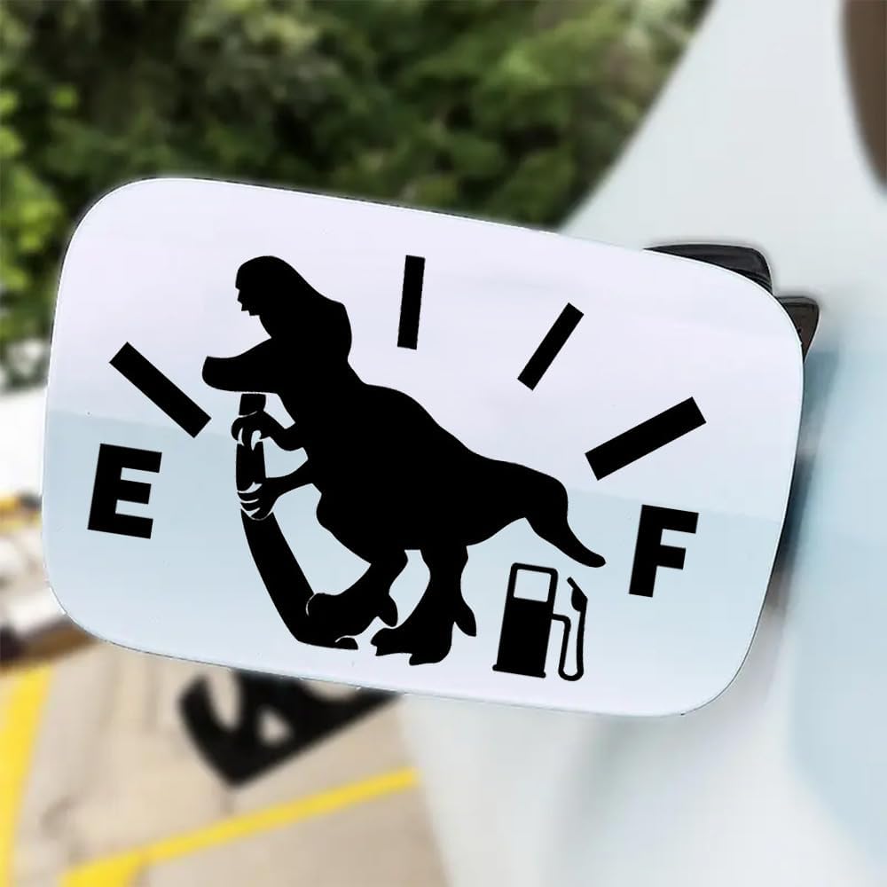 Pack Dinosaur Fuel Tank Cap  - Creative Vinyl Decal for Cars, Interesting Auto Gas Station  Die Cut Vinyl Decal