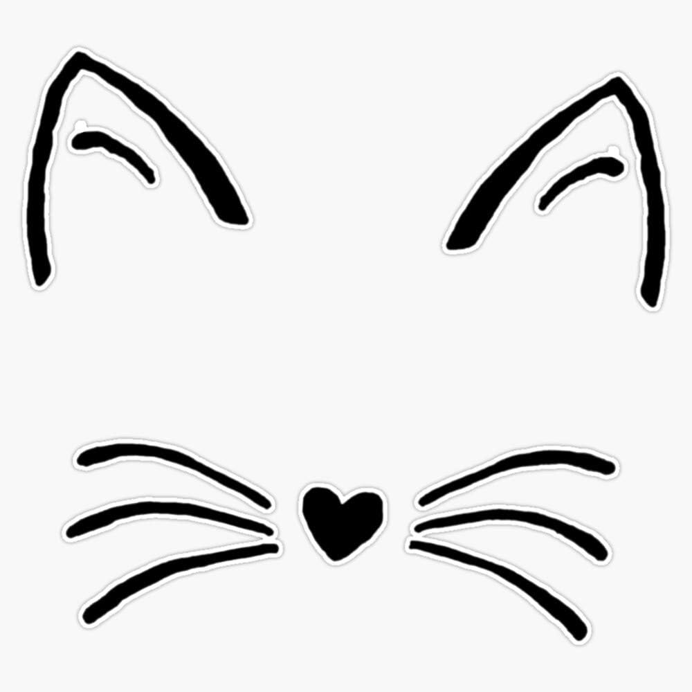Cat Face Sticker Decal Vinyl Bumper Sticker Decal Waterproof Die Cut Vinyl Decal