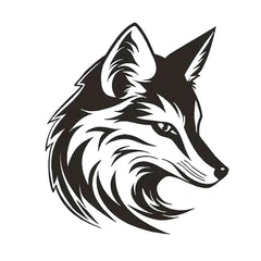 2 PCS Fox Vinyl Decals Waterproof Removable Die Cut Vinyl Decal