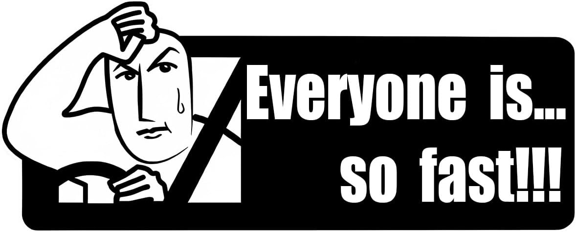 2pcs Car Stickers,Car Accessories, Driver Vinyl Decal, Black and White Removable Bumper Sticker, Auto Stickers and Decals, Warning Sign for Vehicle Safety,Waterproof  Die Cut Vinyl Decal