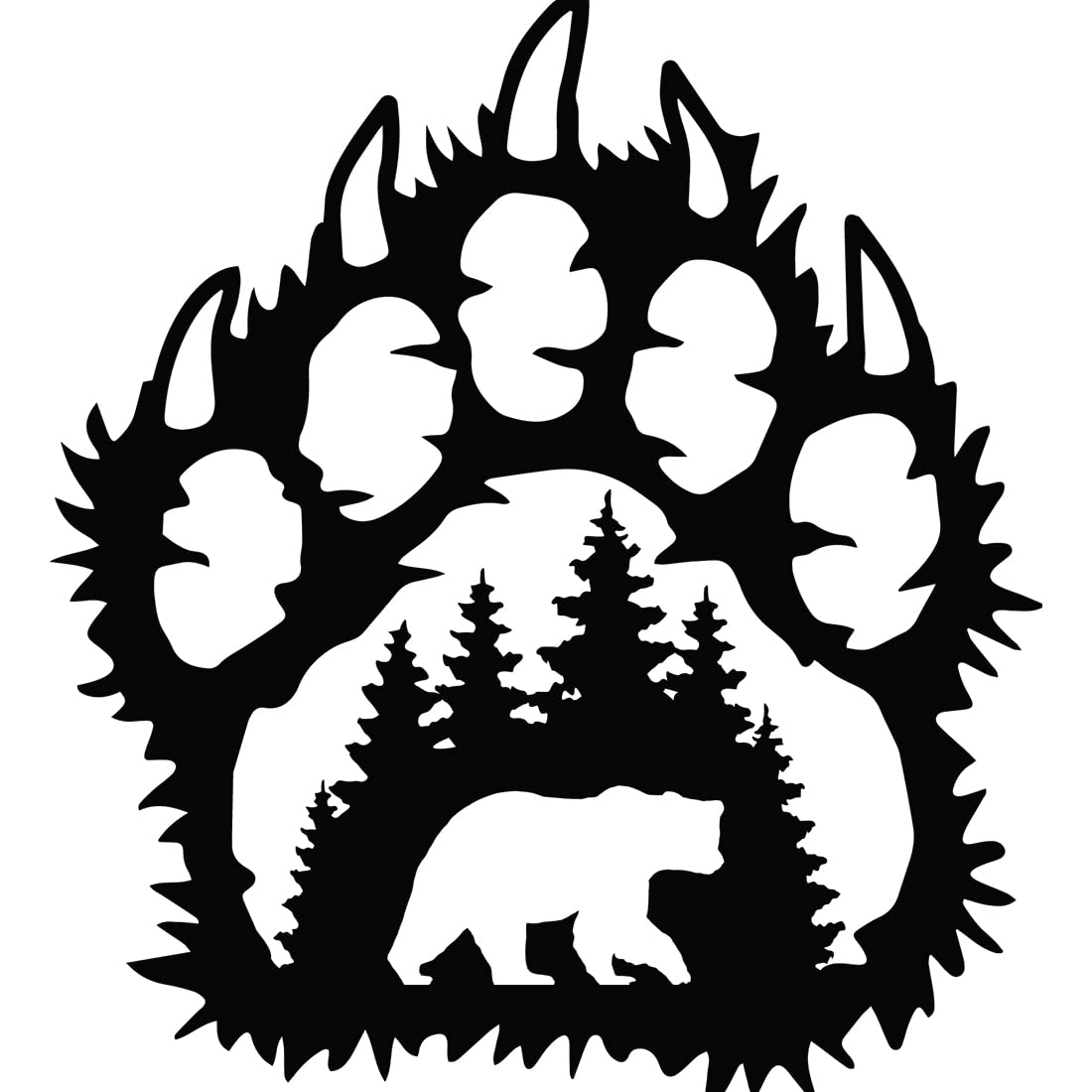 NBFU Bear Paw Mountain   Die Cut Vinyl Decal