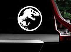 Dinosaur Tyrannosaur World Safari Park Sticker Decal Vinyl Waterproof Stickers for Car Laptop, Bumper, Bottles, Computer, Phone, Stickers 5 Inches Glossy White Vinyl Die Cut Vinyl Decal