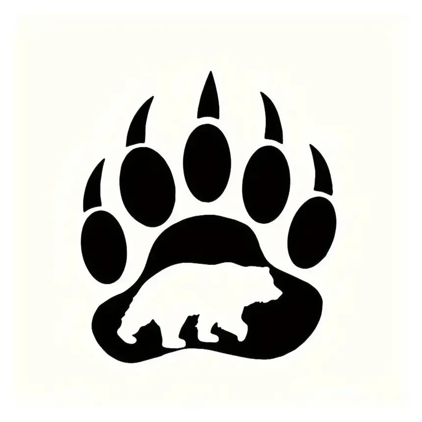 Cartoon Animal Bear Paws Animal Footprints Cool Stickers Waterproof And Sunscreen PVC Die Cut Vinyl Decal