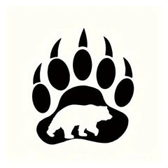 Cartoon Animal Bear Paws Animal Footprints Cool Stickers Waterproof And Sunscreen PVC Die Cut Vinyl Decal