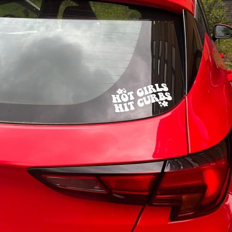 HOT Girls HIT CURBS Car Sticker Die Cut Vinyl Decal