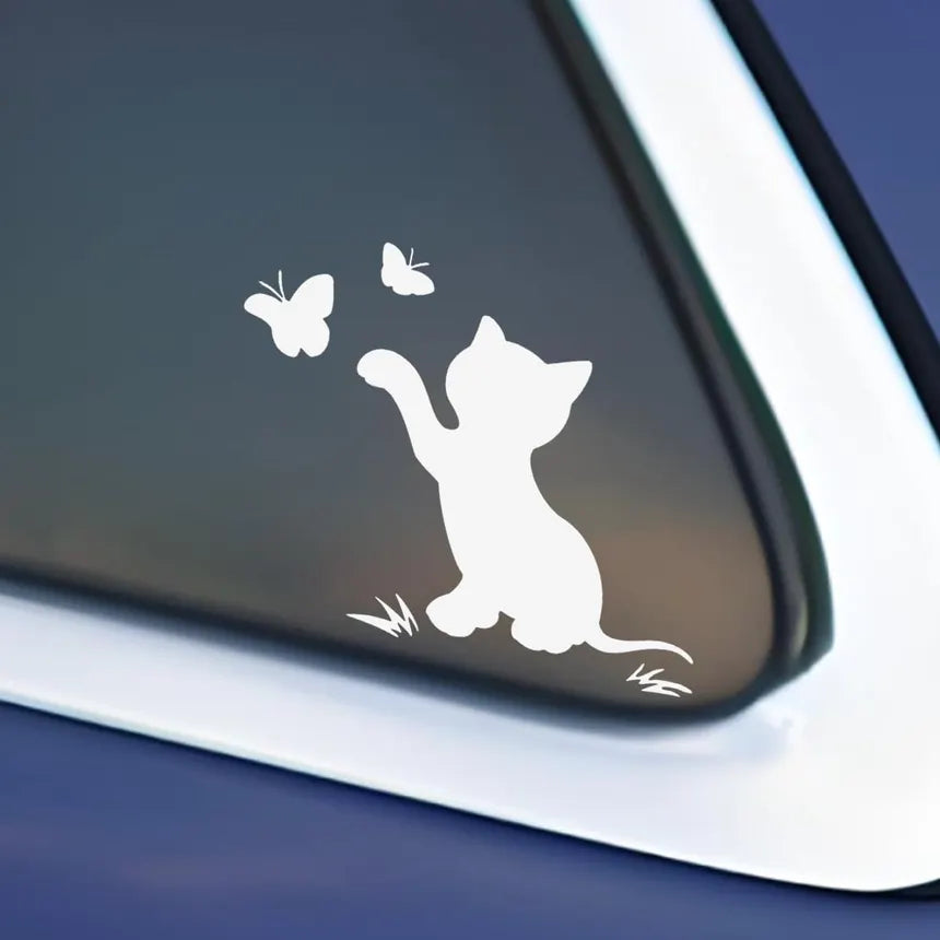 Peeking Cat - Vinyl Car Decal Die Cut Vinyl Decal