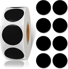 Starboling 800Pcs 1 Inch Black Round Color Coding, Die Cut Vinyl Decal
