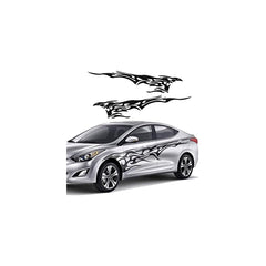 Cool Car Stickers for Men, Large Car Body Stickers, Black Flame Graphics Car Decals Sticker Die Cut Vinyl Decal