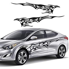 Cool Car Stickers for Men, Large Car Body Stickers, Black Flame Graphics Car Decals Sticker Die Cut Vinyl Decal