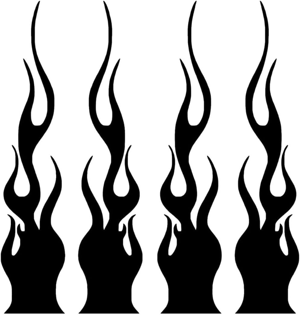 Car Flame Sticker Decal, Waterproof Self Adhesive Vinyl Auto Side Rearview Mirror Decal Decoration, Universal Car Exterior DIY Accessories for Vehicles Motorcycles  Die Cut Vinyl Decal