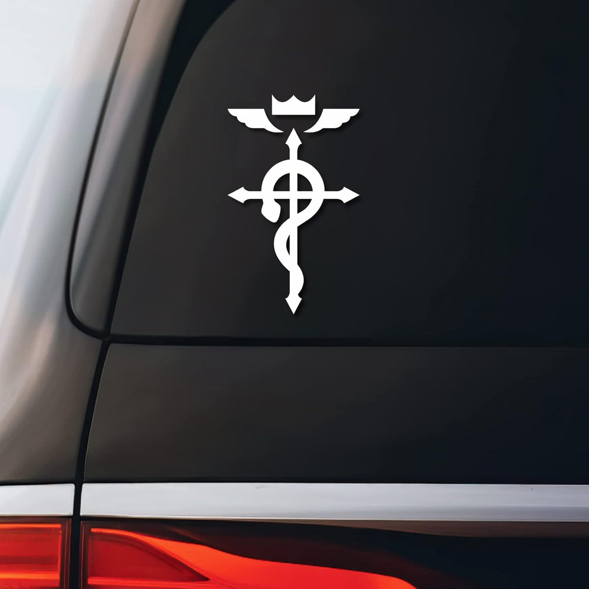 FMA Cross Flamel Sticker Decal Notebook Car Die Cut Vinyl Decal