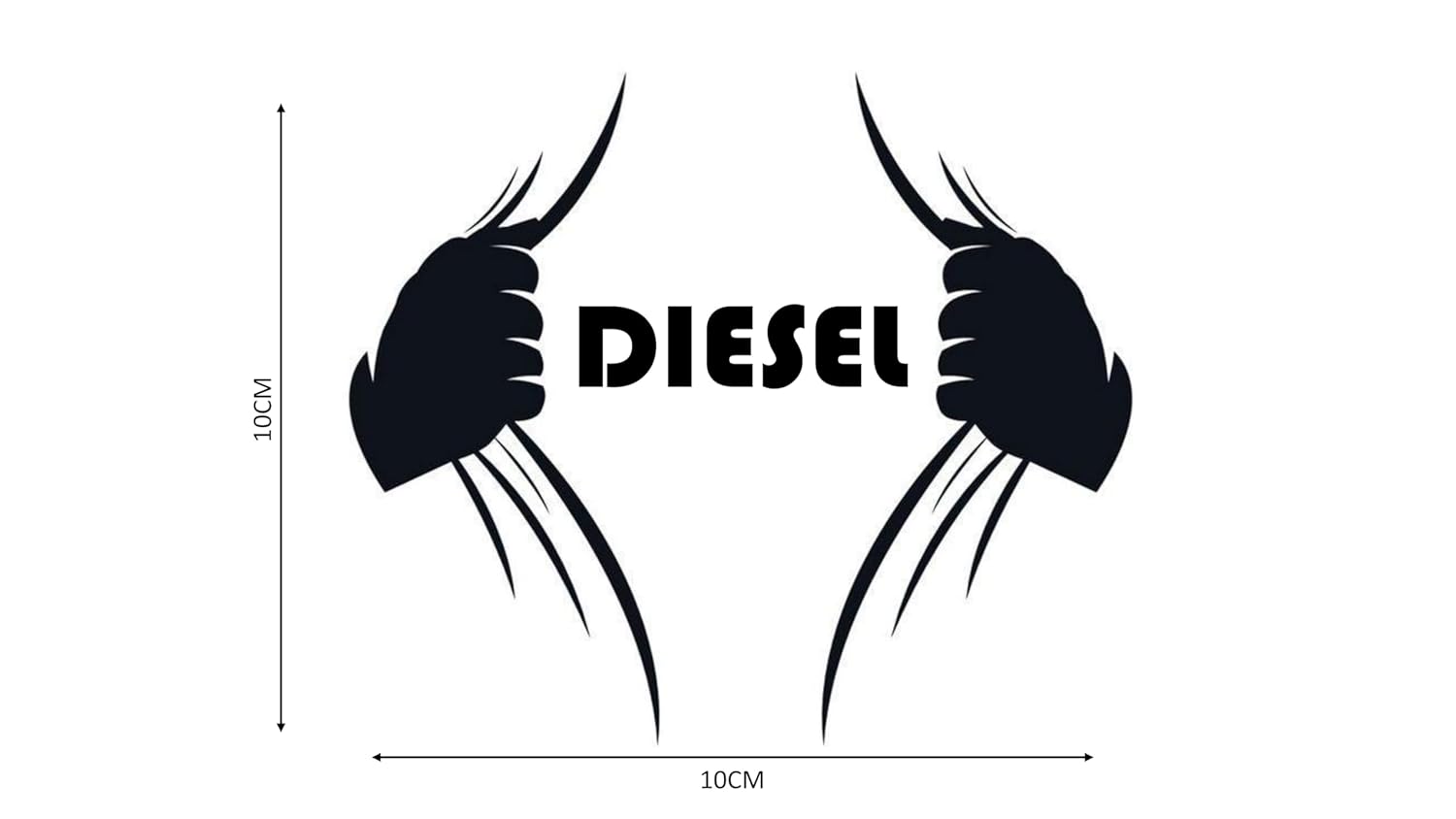 Tiny BITE Aesthetic Car Sticker - Diesel Sticker for Car Fuel Tank, Waterproof, Self-Adhesive Vinyl Car  Exterior Peel & Stick Decals, Black & White Glow in Dark Design for All Cars  Die Cut Vinyl Decal