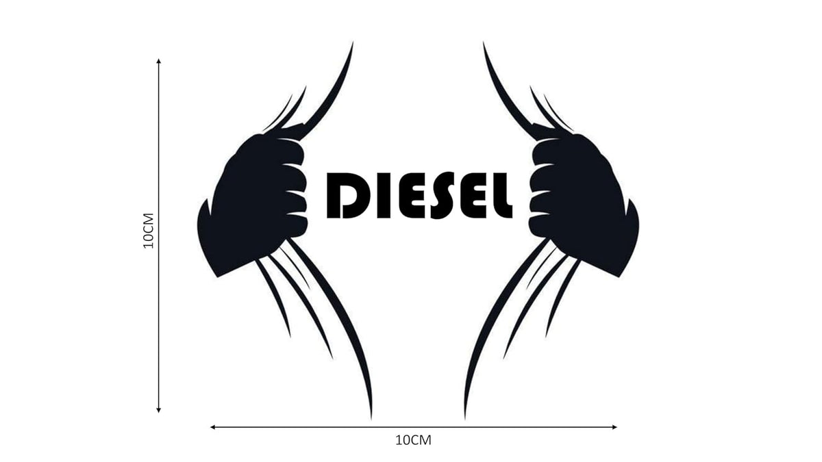 Tiny BITE Aesthetic Car Sticker - Diesel Sticker for Car Fuel Tank, Waterproof, Self-Adhesive Vinyl Car  Exterior Peel & Stick Decals, Black & White Glow in Dark Design for All Cars  Die Cut Vinyl Decal
