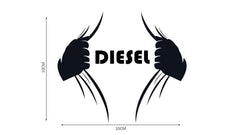 Tiny BITE Aesthetic Car Sticker - Diesel Sticker for Car Fuel Tank, Waterproof, Self-Adhesive Vinyl Car  Exterior Peel & Stick Decals, Black & White Glow in Dark Design for All Cars  Die Cut Vinyl Decal