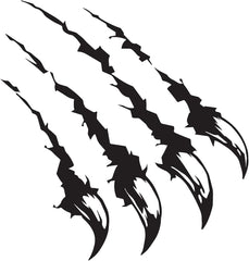Claw Scratch (Black) (Set Of 2) Premium Waterproof Vinyl Decal Stickers For Laptop Phone Accessory Helmet Car Window Bumper Mug Tuber Cup Door Wall Decoration Die Cut Vinyl Decal