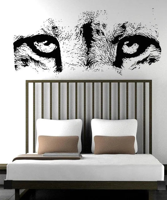 Leopard Eyes Die Cut Vinyl Decal