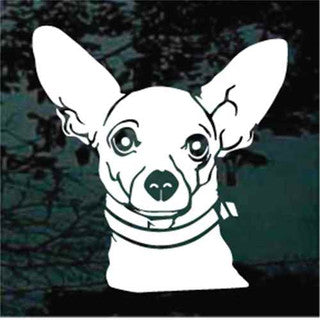Chihuahua Face Decals | Die Cut Vinyl Decal