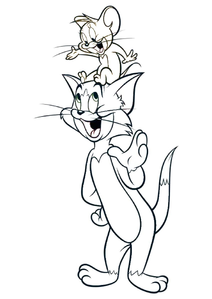 the cat and mouse cartoon character coloring pages  Die Cut Vinyl Decal