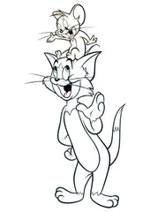 the cat and mouse cartoon character coloring pages  Die Cut Vinyl Decal