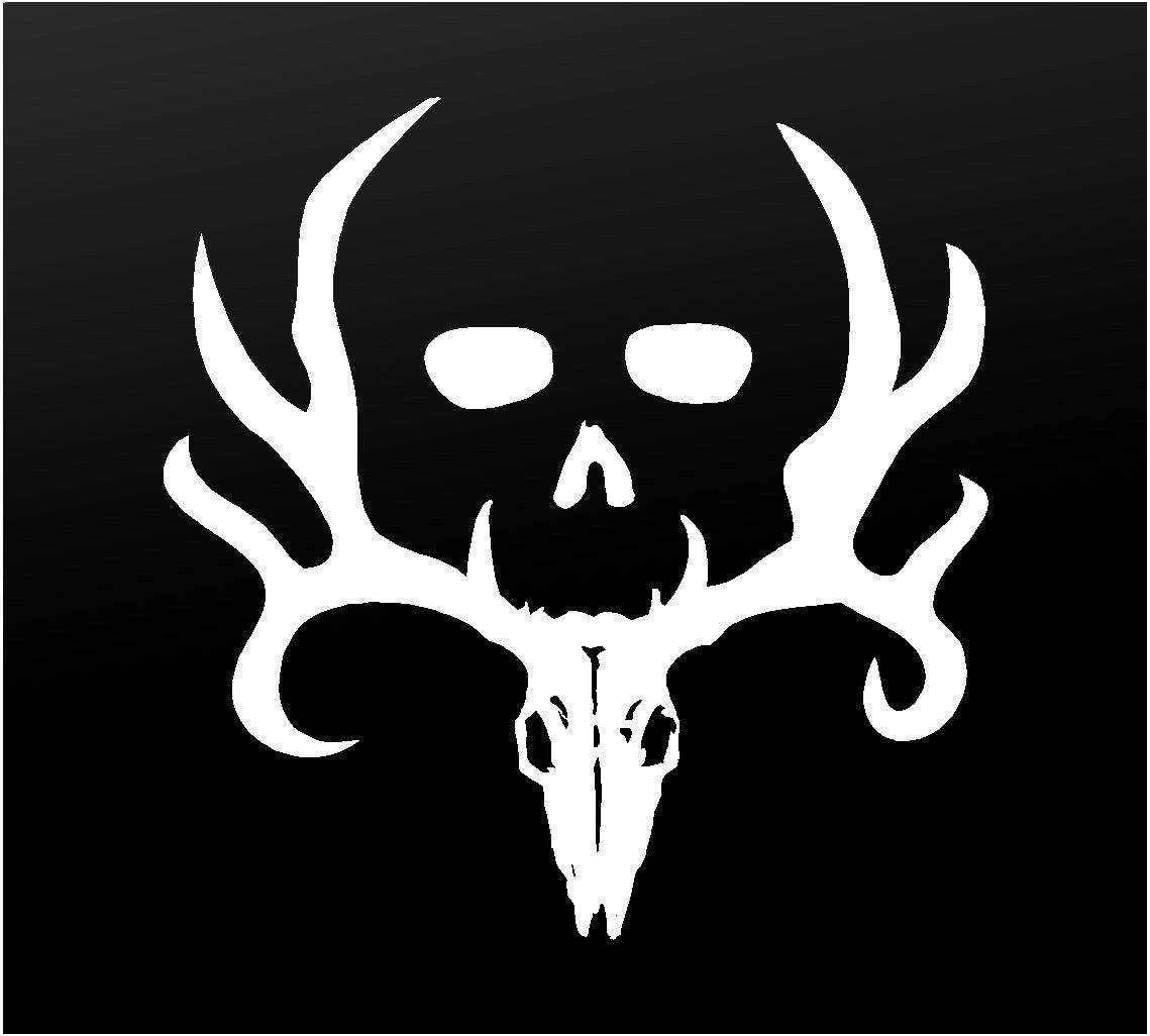 Bone Collector Skull Vinyl Die Cut Vinyl Decal/ Bumper For Windows, Cars, Trucks, Laptops, Etc.