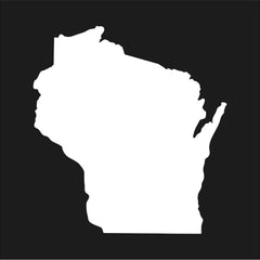 Wisconsin state Outline Vinyl Die Cut Vinyl Decal/ Bumper For Windows, Cars, Trucks, Laptops, Etc.