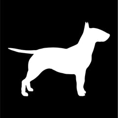 Bull Terrier Vinyl Die Cut Vinyl Decal/ Bumper For Windows, Cars, Trucks, Laptops, Etc.