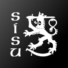 SISU Finnish Lion Vinyl Die Cut Vinyl Decal/ Bumper For Windows, Cars, Trucks, Laptops, Etc.