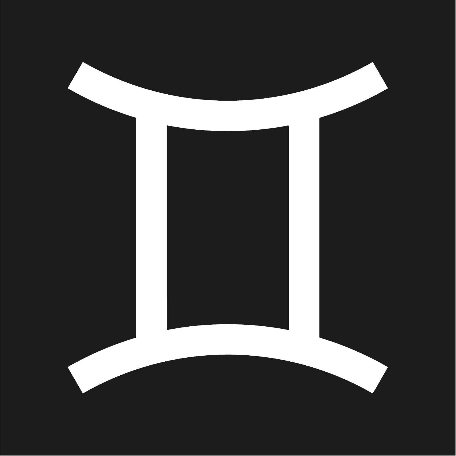 Gemini Symbol Vinyl Die Cut Vinyl Decal/ Bumper For Windows, Cars, Trucks, Laptops, Etc.