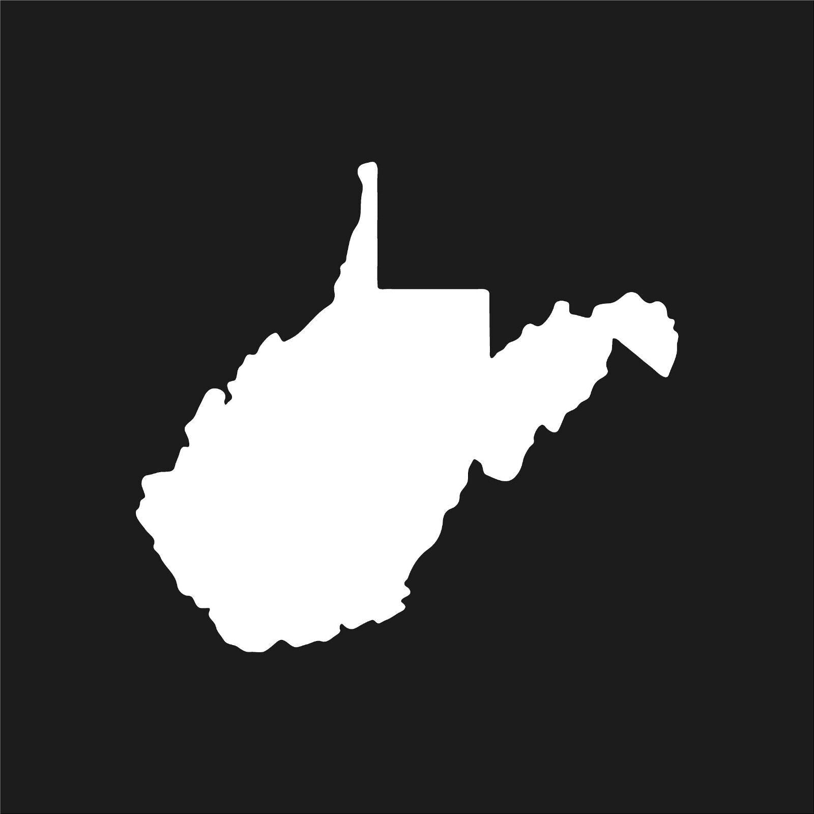 West Virginia state Outline Vinyl Die Cut Vinyl Decal/ Bumper For Windows, Cars, Trucks, Laptops, Etc.
