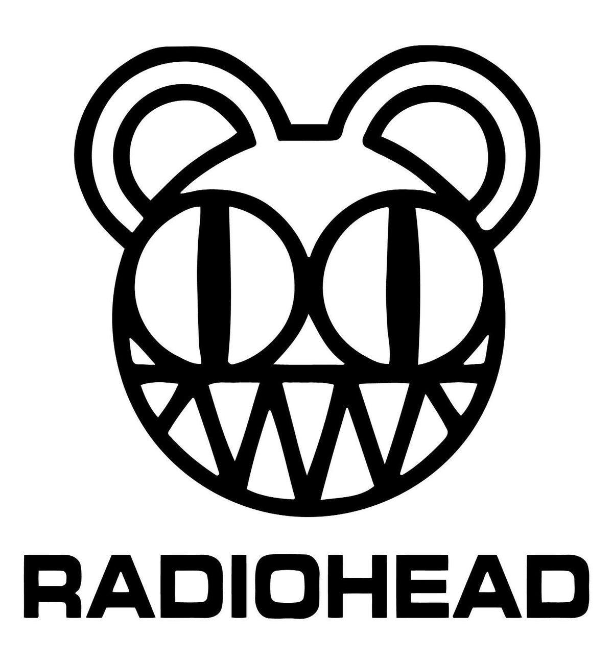 Radiohead band Logo Vinyl Die Cut Vinyl Decal/ Bumper For Windows, Cars, Trucks, Laptops, Etc.