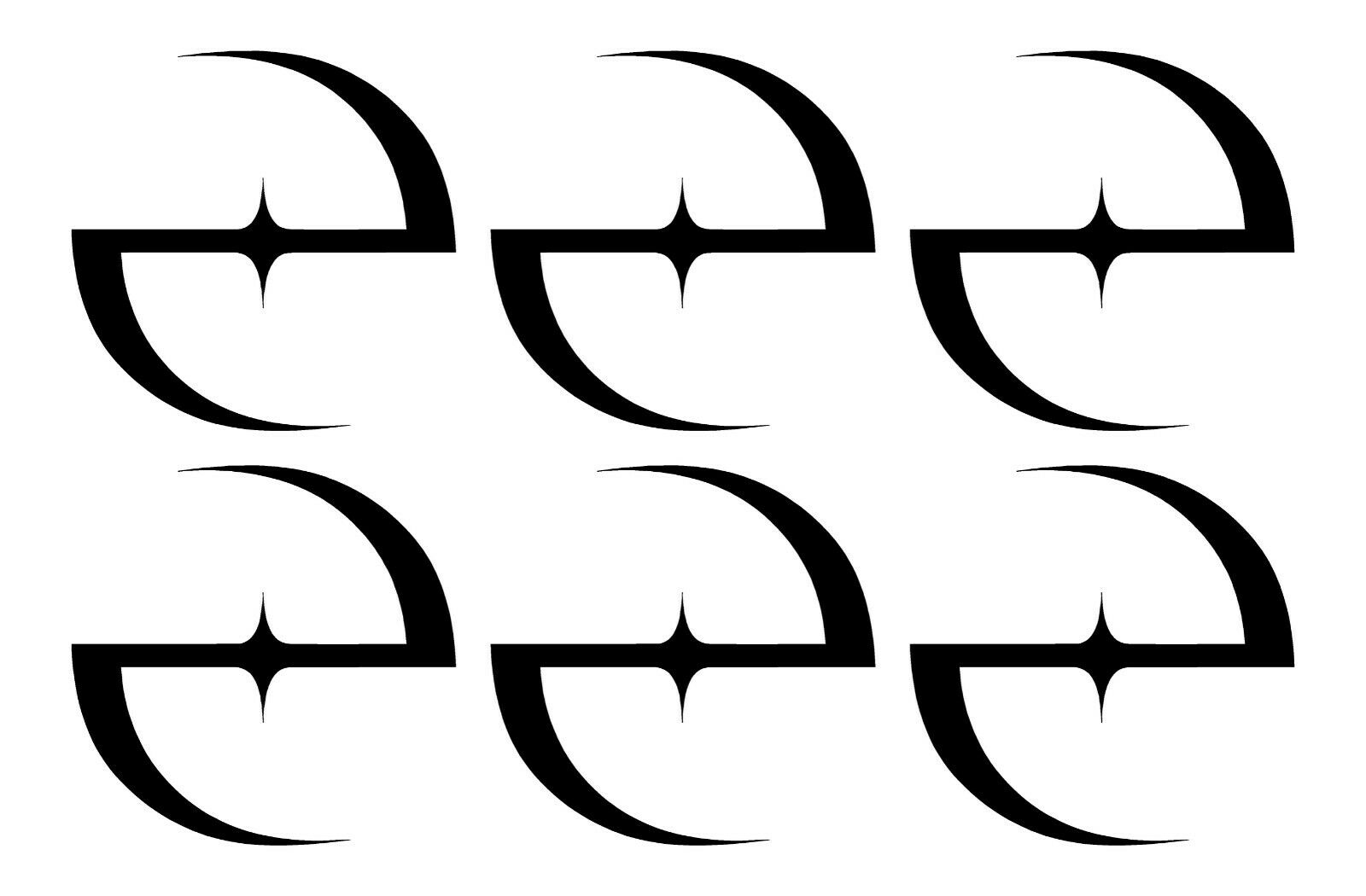 Set of 6 Evanescence Logo Vinyl Die Cut Vinyl Decal/ Bumper For Windows, Cars, Trucks, Laptops, Etc.