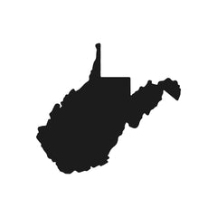 West Virginia state Outline Vinyl Die Cut Vinyl Decal/ Bumper For Windows, Cars, Trucks, Laptops, Etc.