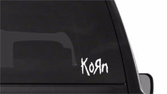 Korn Vinyl Decal KoÐ¯n Nu Metal Band Vinyl Die Cut Vinyl Decal/ Bumper For Windows, Cars, Trucks, Laptops, Etc.