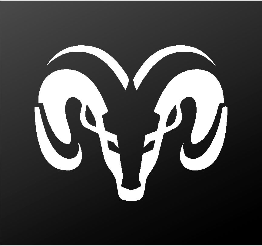 Dodge Ram Head Logo Symbol Vinyl Die Cut Vinyl Decal/ Bumper For Windows, Cars, Trucks, Laptops, Etc.