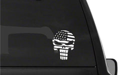 The Punisher Skull Distressed American Flag Vinyl Die Cut Vinyl Decal/ Bumper For Windows, Cars, Trucks, Laptops, Etc.
