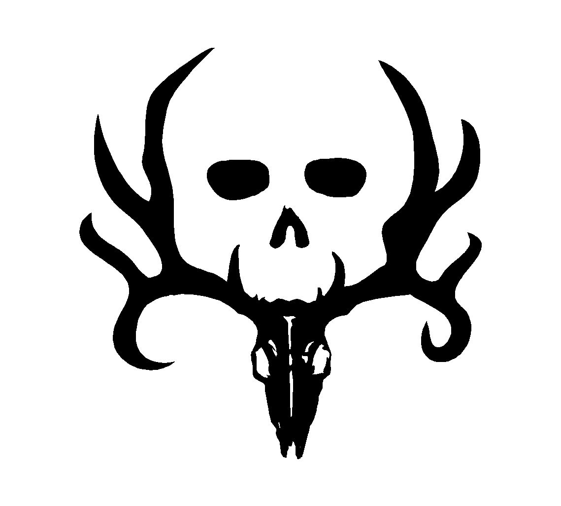 Bone Collector Skull Vinyl Die Cut Vinyl Decal/ Bumper For Windows, Cars, Trucks, Laptops, Etc.